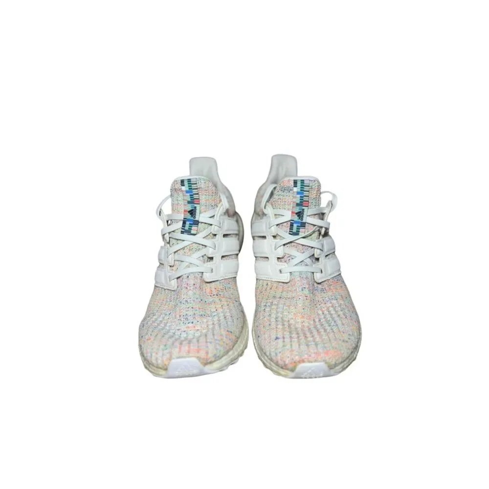 adidas ultra boost Pastel Multicolor Knit Shoe with White Stripes size 9.5